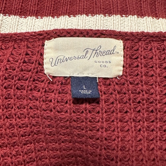 Red Cardigan Sweater with pockets - Picture 3 of 5